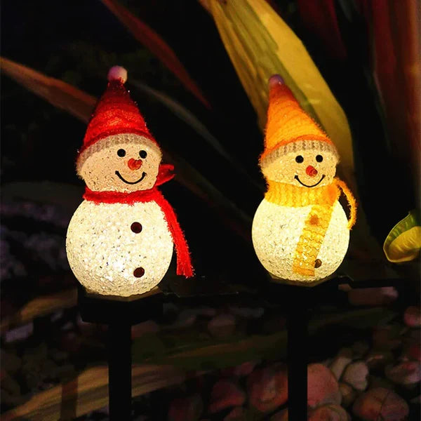Ledsen | Solcelledrevet Snemand Lampe - Bæredygtig Juledekoration