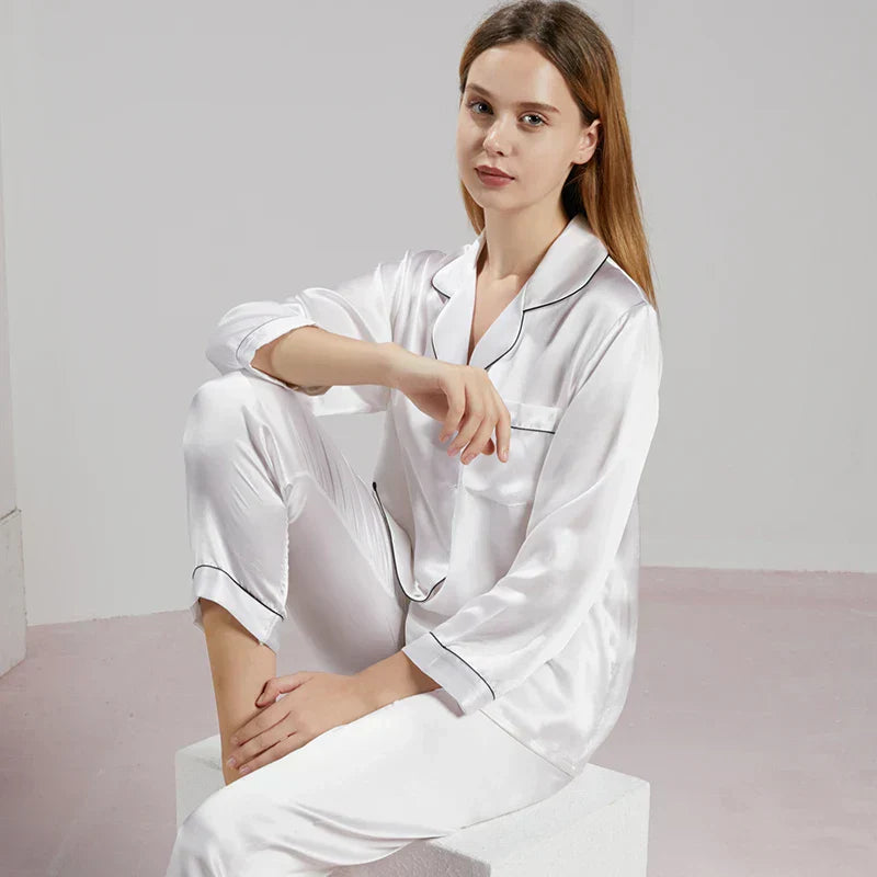 Luxuriöses Pyjama-Set aus Seide für Frauen - Velda