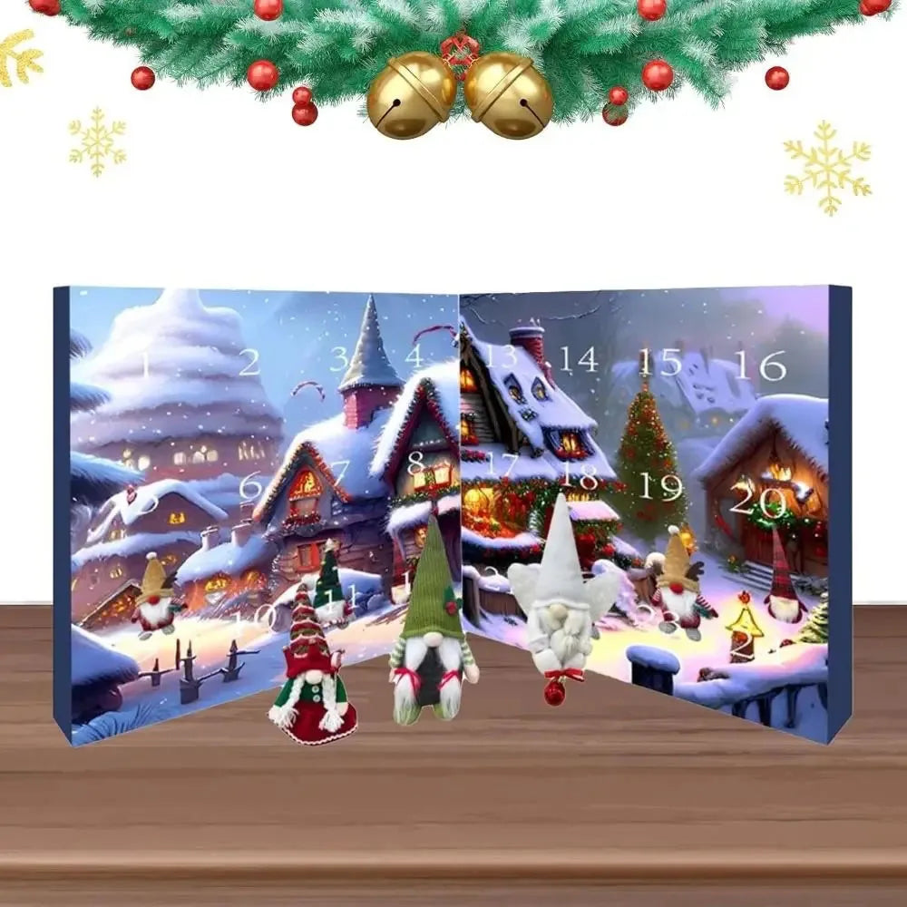 NordLoom – Weihnachtswichtel Adventskalender aus Stoff – Festliche Deko