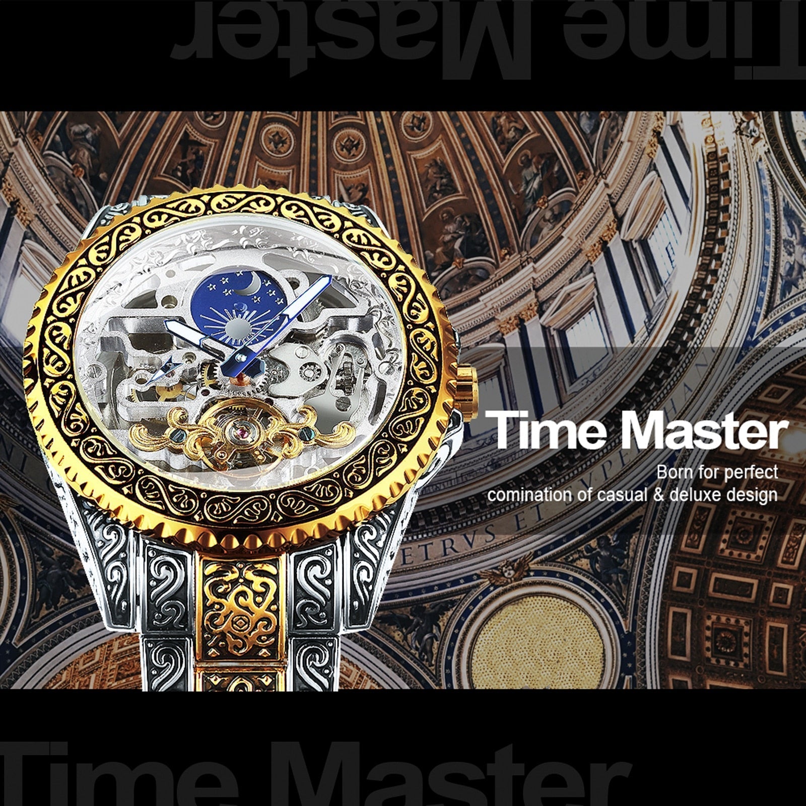 Devako Automatik Tourbillon Uhr - 30m wasserdicht, Automatikwerk, verstellbare Größe