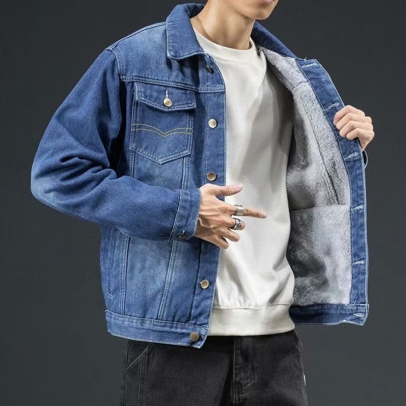 Jeansjacke mit dickem Wollfutter - Erico