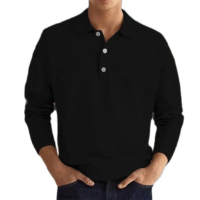 Devako Jelo - Polo a manica lunga slim fit da uomo, elegante e comodo