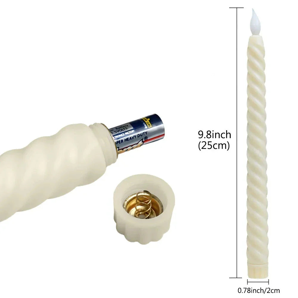 Candlestick 3D - Lange LED-Kerzen mit 3D-Docht für Weihnachten