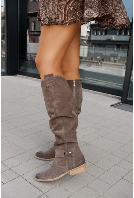 Christa | Robuste und bequeme Damenstiefel im Retro-Stil