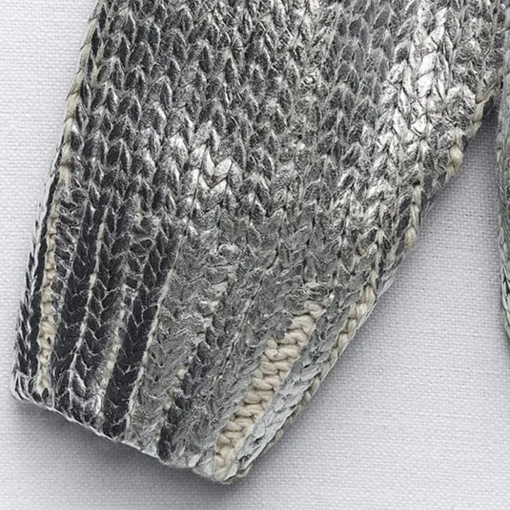 Devako Zilda | Sølv Metallic Hættetrøje