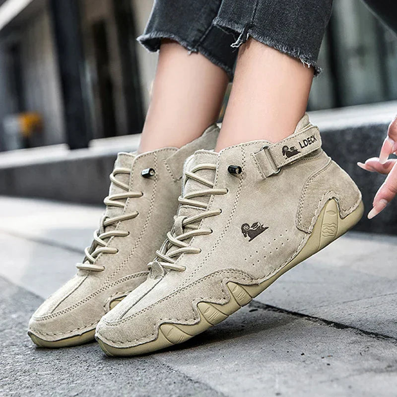Daisy Leather Winter Sneakers | Wasserdichte Sneakers mit Fleece-Futter