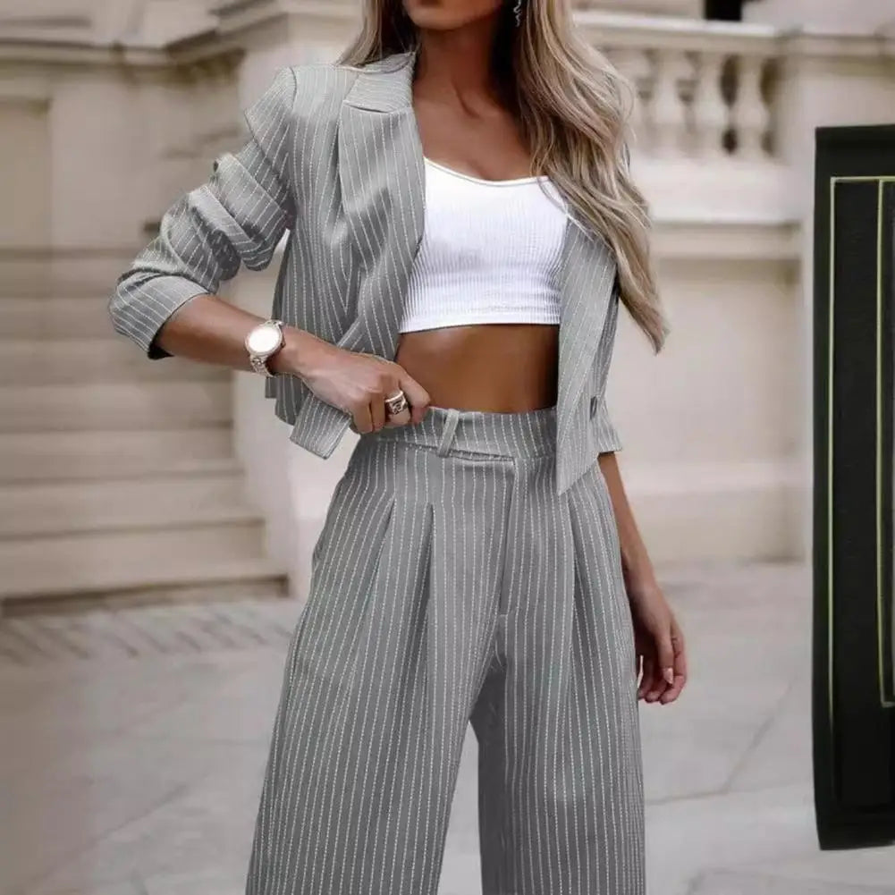Nadelstreifen-Blazer und Hosen-Set - Payton