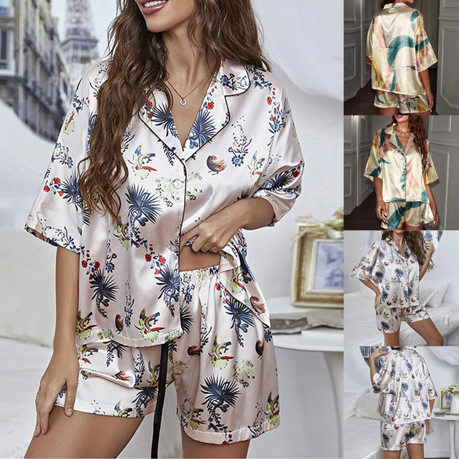 Luxuriöses Seidensatin-Pyjama-Set - Tilia