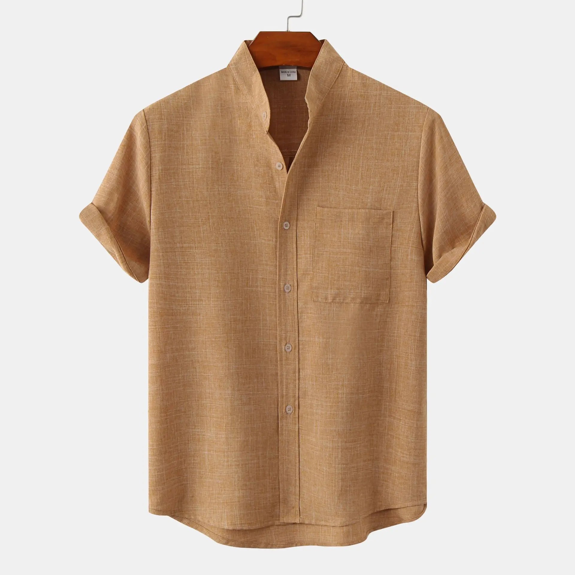 Devako Walter - Chemise en lin luxueuse à manches courtes
