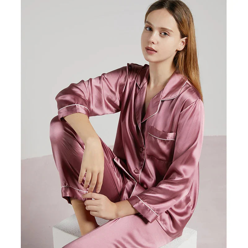 Luxuriöses Pyjama-Set aus Seide für Frauen - Velda