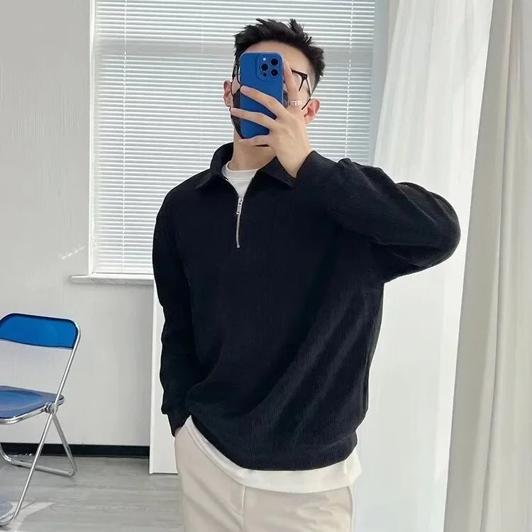 Sweatshirt mit halbem Reißverschluss für Männer - Jacques