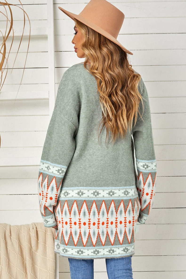 Dominique | Mittellange Strickjacke