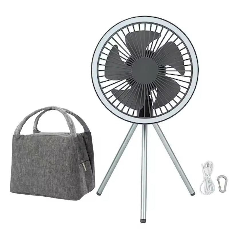 Praktischer Camping-Ventilator – Kühlung & Power für unterwegs