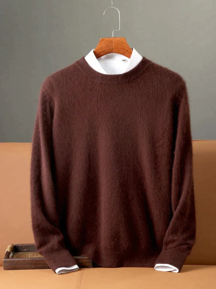 Maglione uomo in visone lavorato a maglia – Elegante durante la stagione fresca