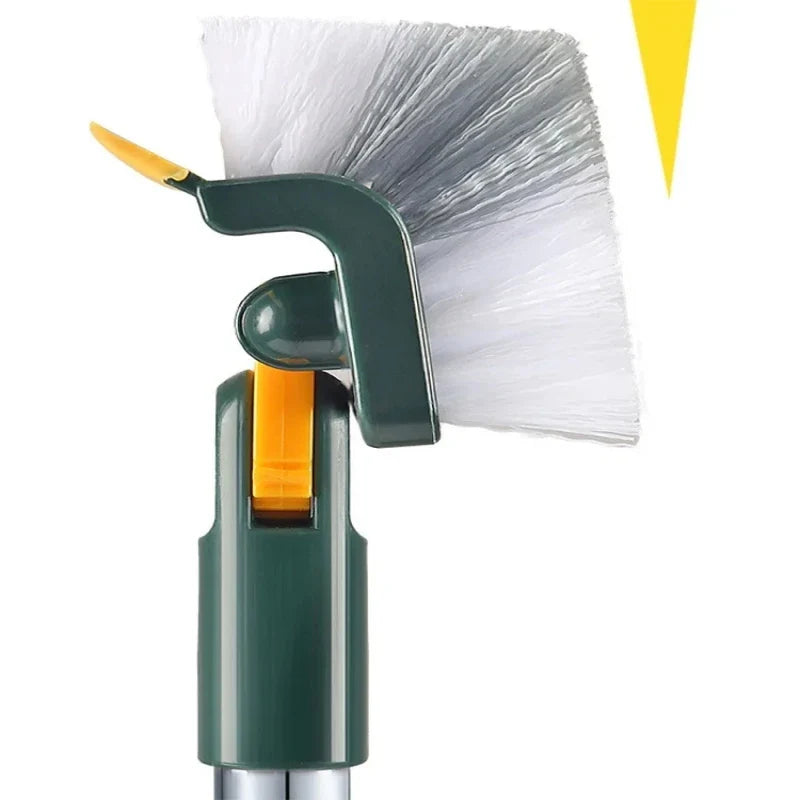 DualClean - Rotierende Bürste mit langem Stiel 2-in-1 für Böden und Fenster