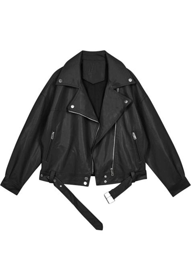 Sylvie | Übergroße Lederjacke