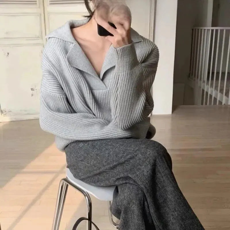Lässiger Strickpullover für Frauen - Yuliya