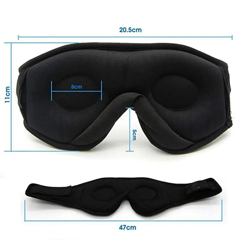 Devako Schlafmaske 3D Augenmaske Kopf Set Stirnband