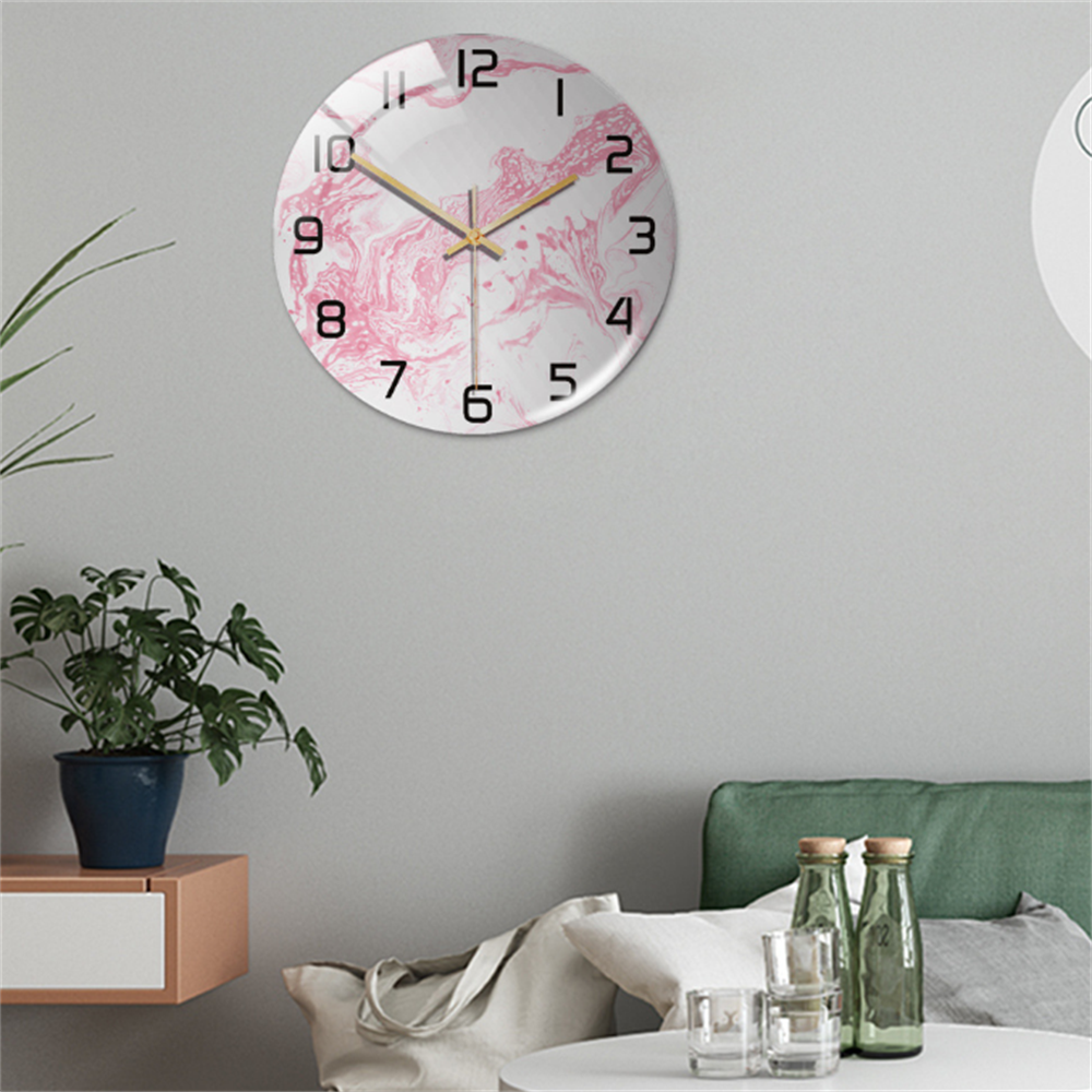 MarbleTime – Wanduhr Marmordesign – Leise Moderne Wohndekoration