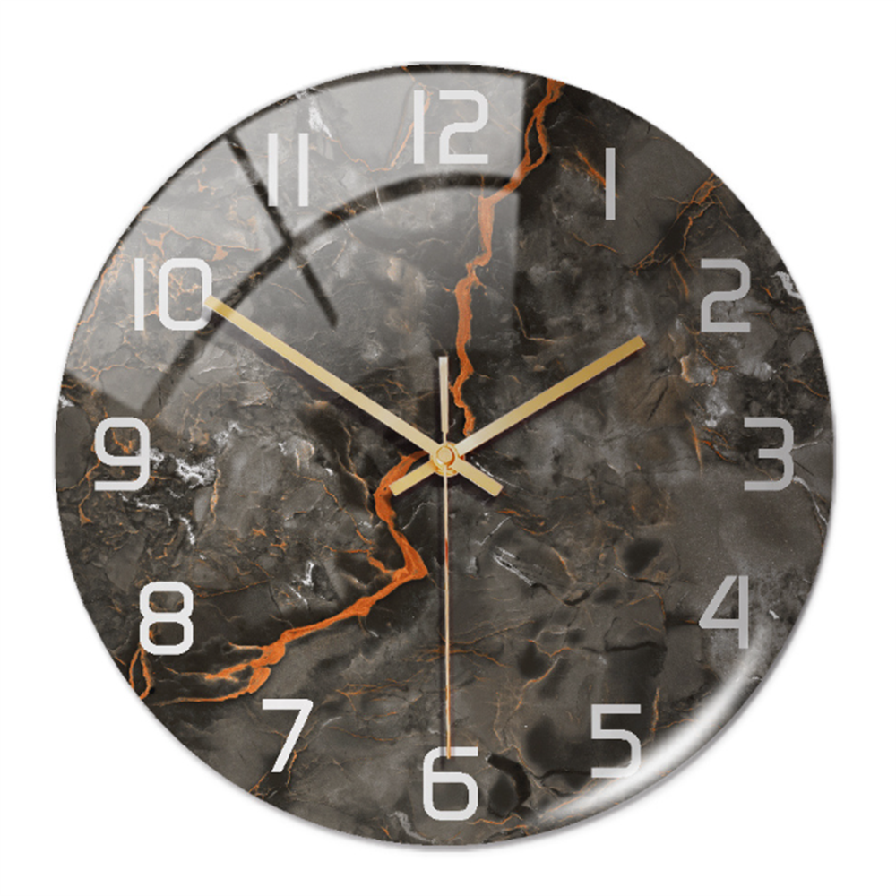 MarbleTime – Wanduhr Marmordesign – Leise Moderne Wohndekoration