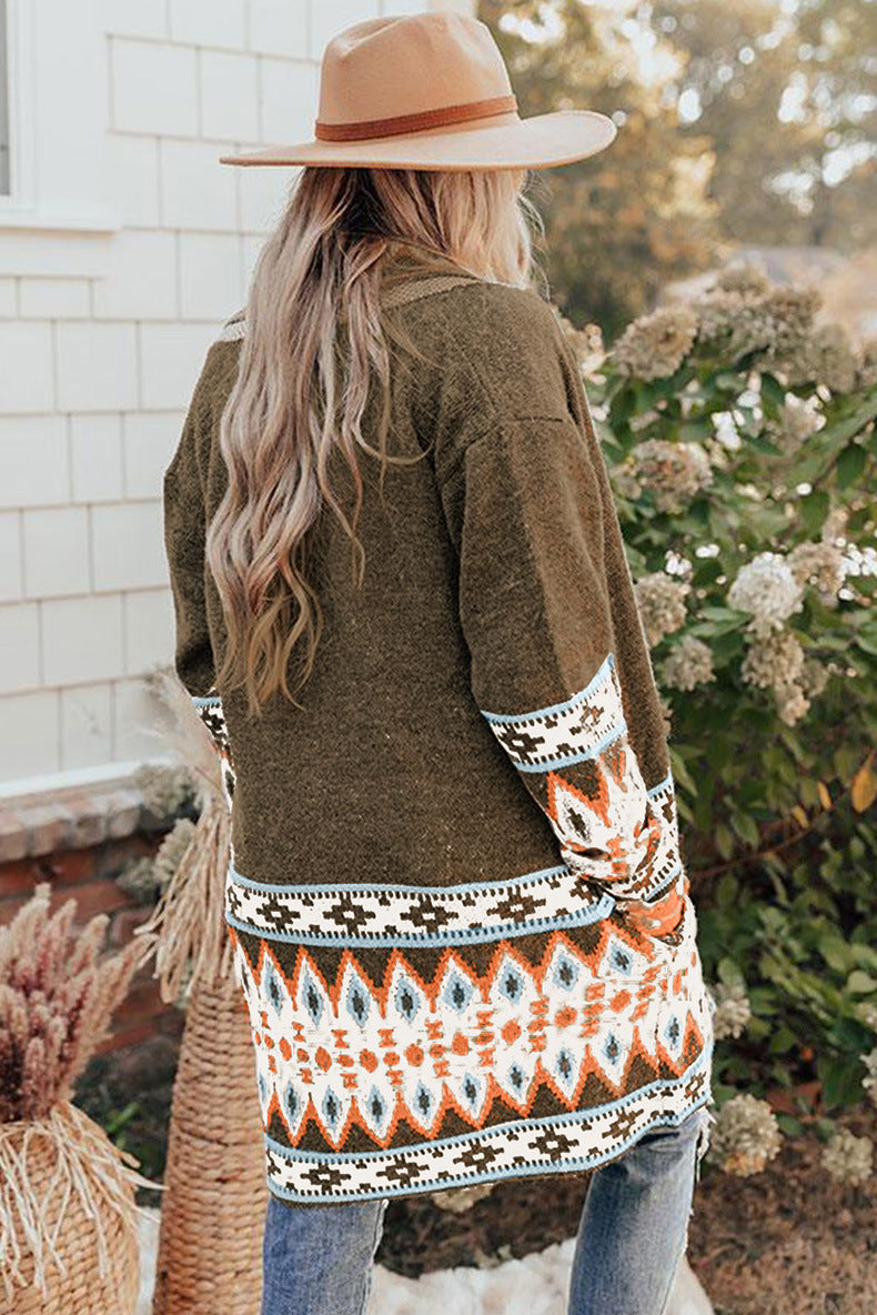 Dominique | Mittellange Strickjacke