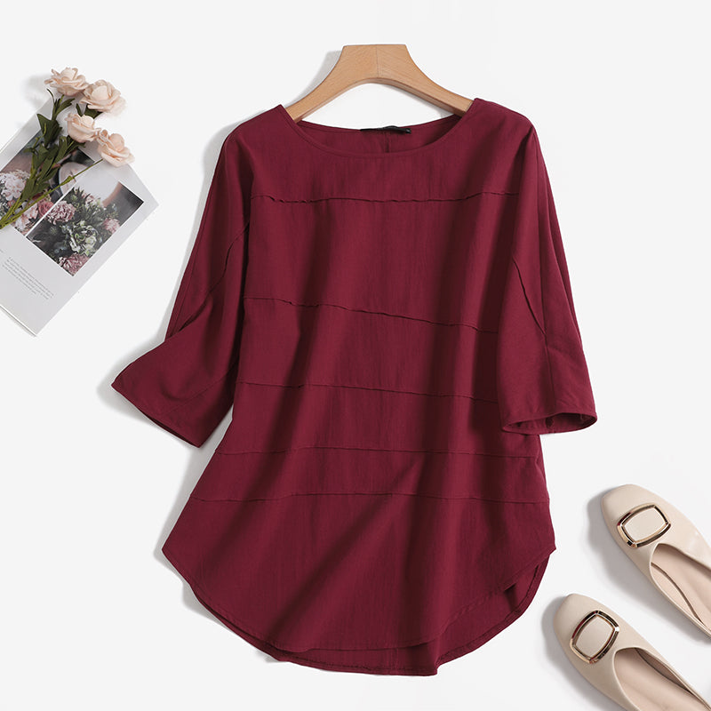 Amelina - Elegante Vielseitigkeit Bequeme Bluse