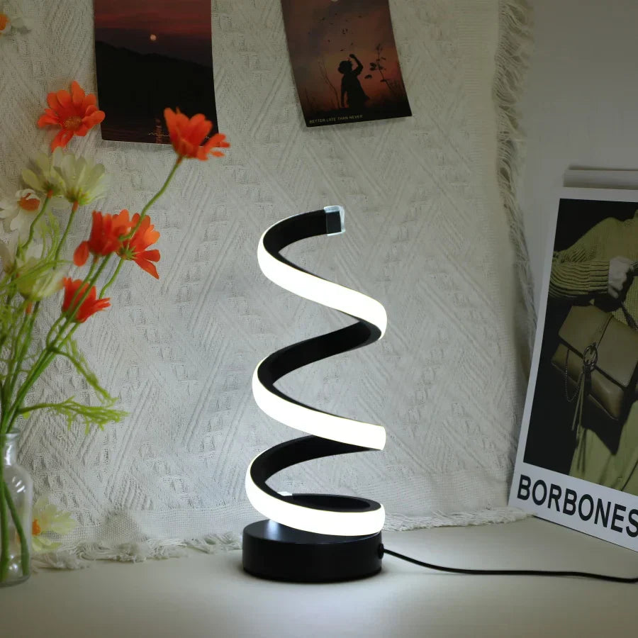 FlexiGlow Moderne S-förmige Schreibtischlampe - Stilvolle Beleuchtung für das Büro