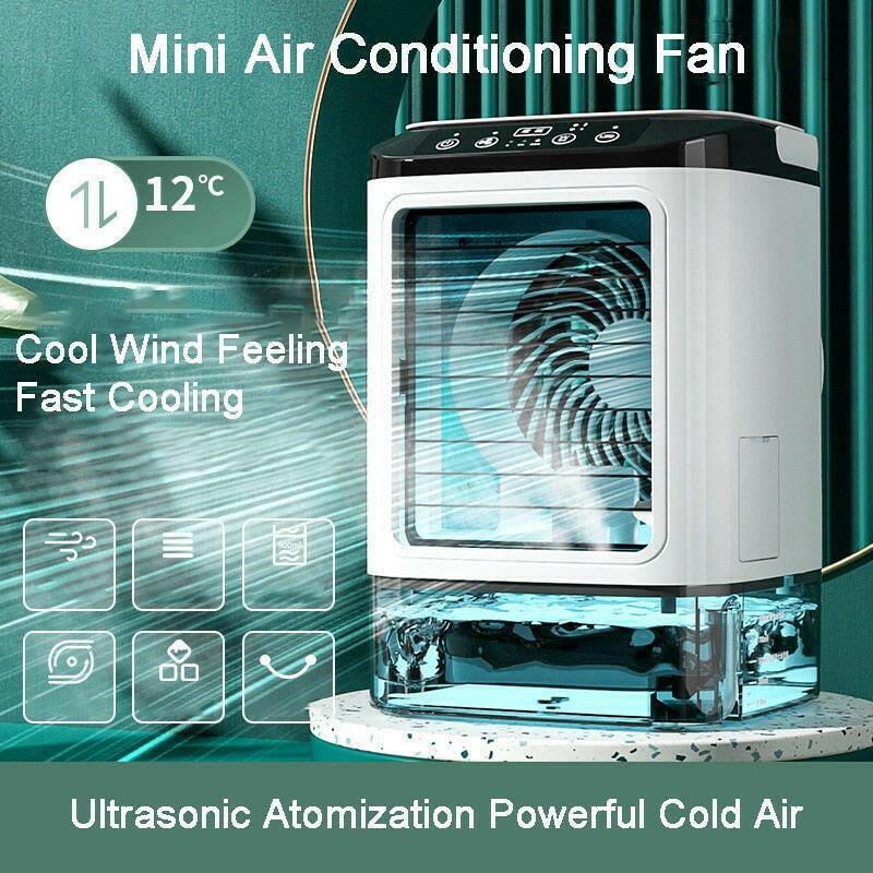 Devako Desktop-Klimagerät tragbarer AC-Ventilator Doppelnebel
