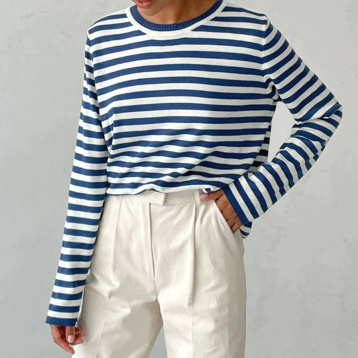 Johanna – Dame stribet skjorte med klassisk stil