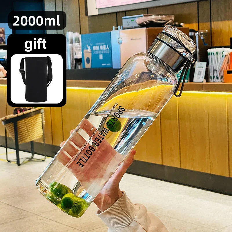 Devako 2L große Kapazität Wasserflasche transparent Milch Saft Tasse