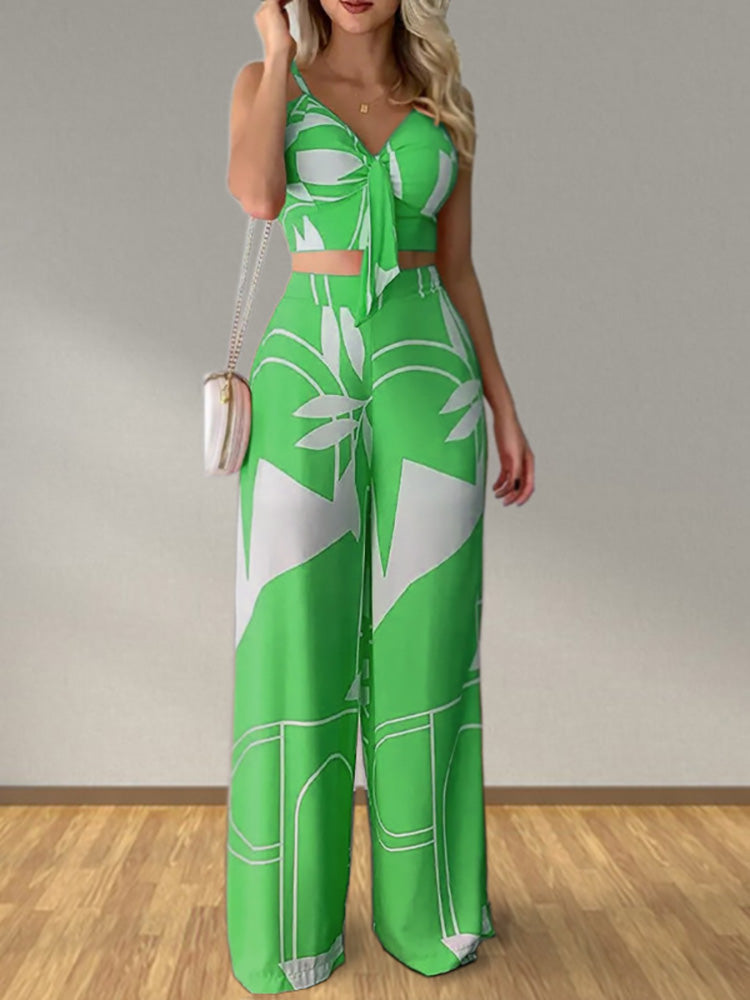 Johannah - Ärmelloses Oberteil und Hose mit weitem Bein