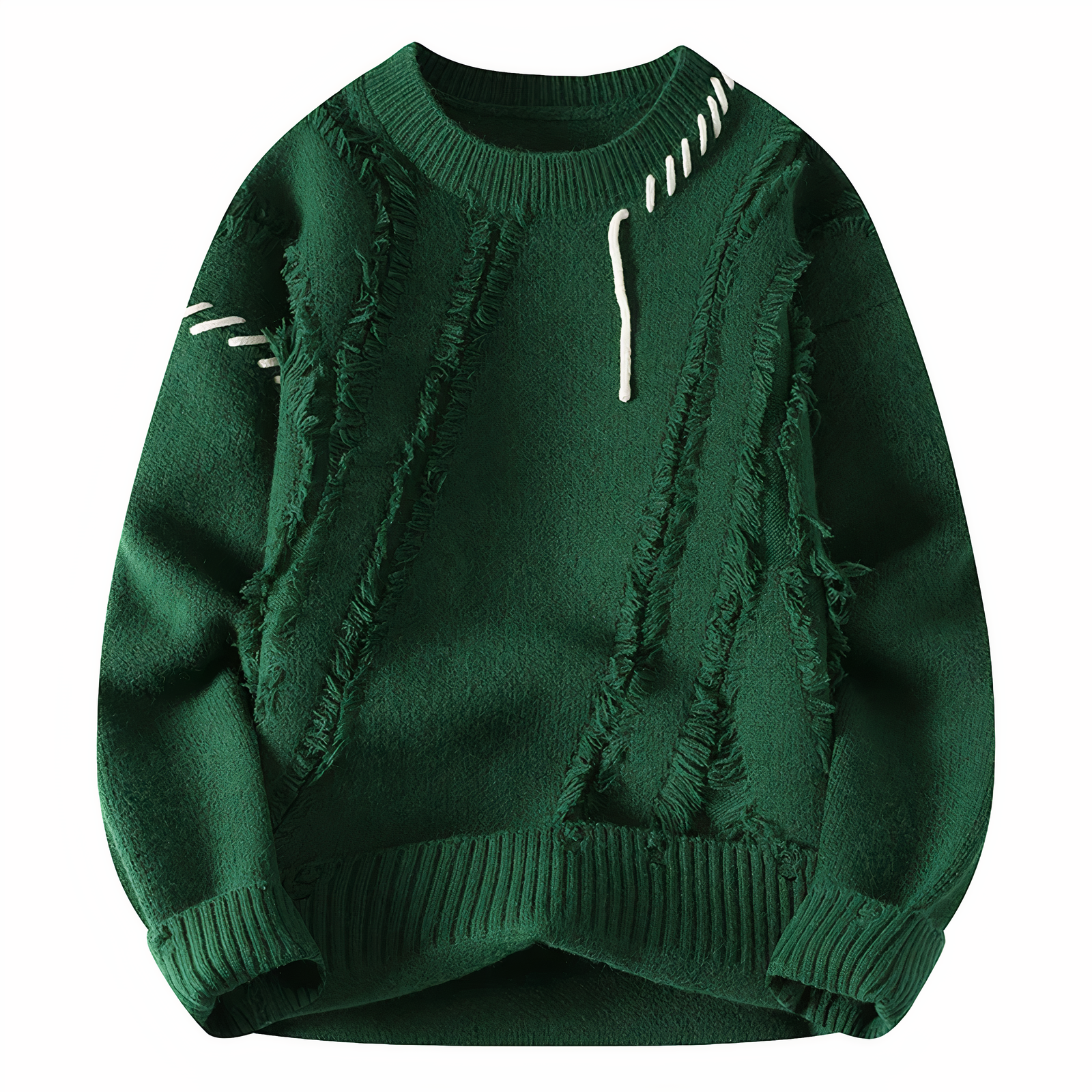 Devako Ember Patchwork Pullover til mænd - Unikt design og behagelig pasform
