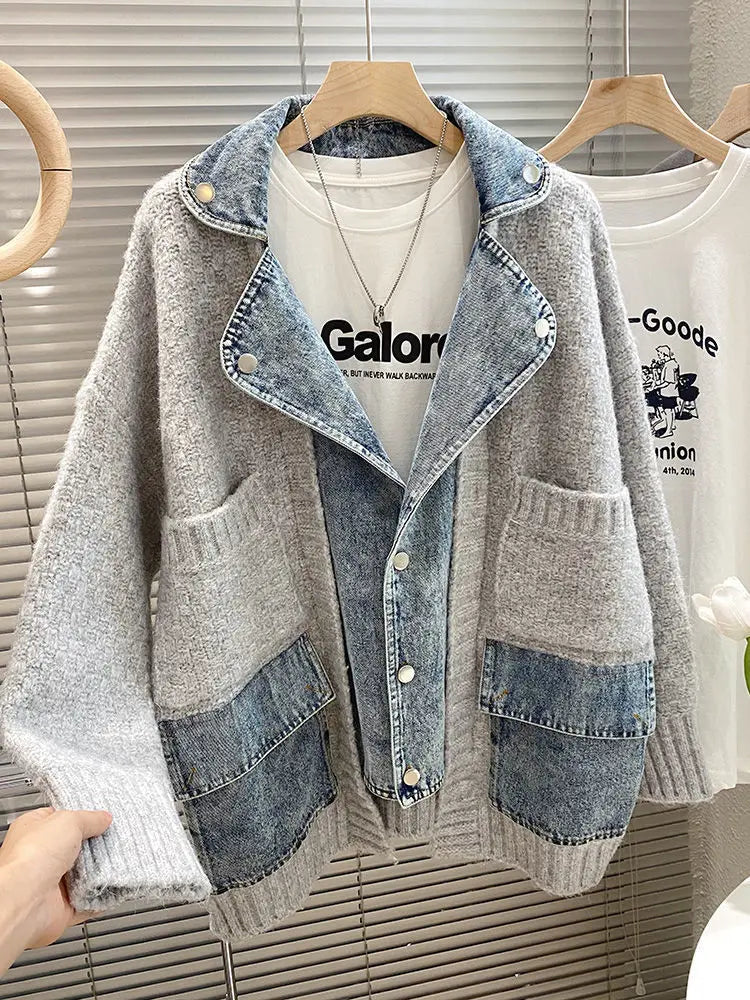 Gina Splicing Denim Jacket