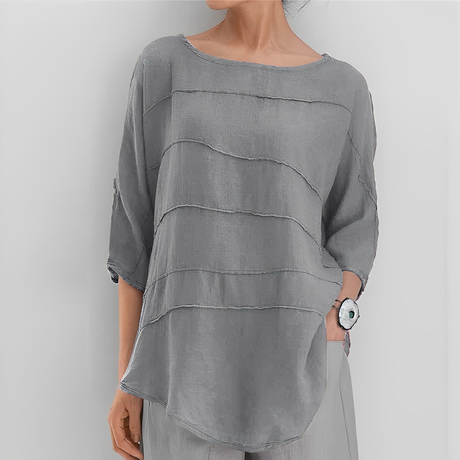 Amelina - Elegante Vielseitigkeit Bequeme Bluse