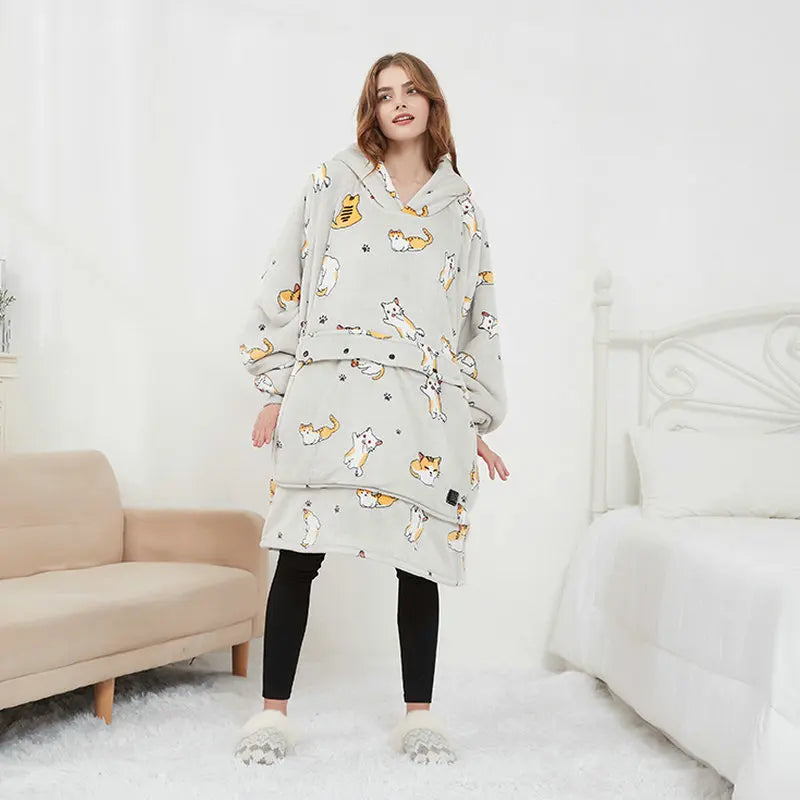 CozyHood - Wärmender Woll-Hoodie für faule Männer