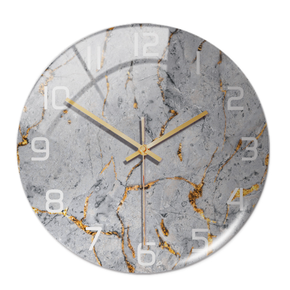 MarbleTime – Wanduhr Marmordesign – Leise Moderne Wohndekoration