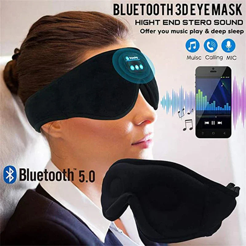 Devako Schlafmaske 3D Augenmaske Kopfset Stirnband