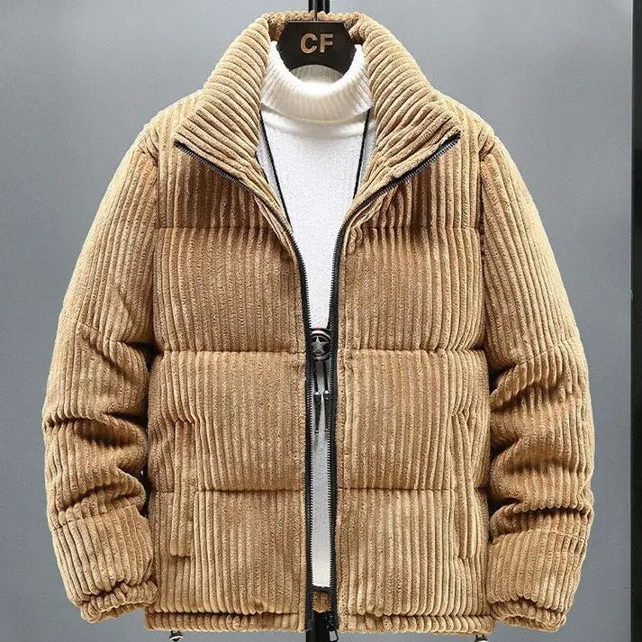 Kord-Pufferjacke – Vintage-Stil mit hervorragender Wärme für den Winter