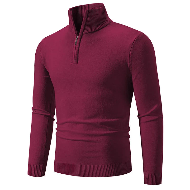 Klassischer einfarbiger Pullover für Männer - Jarvis
