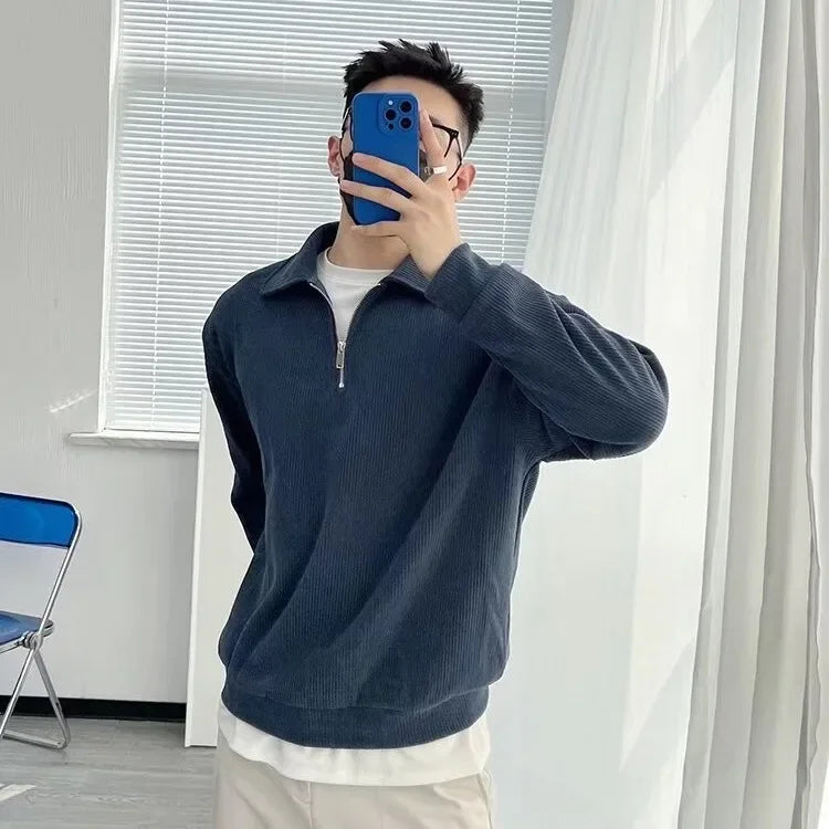 Sweatshirt mit halbem Reißverschluss für Männer - Jacques