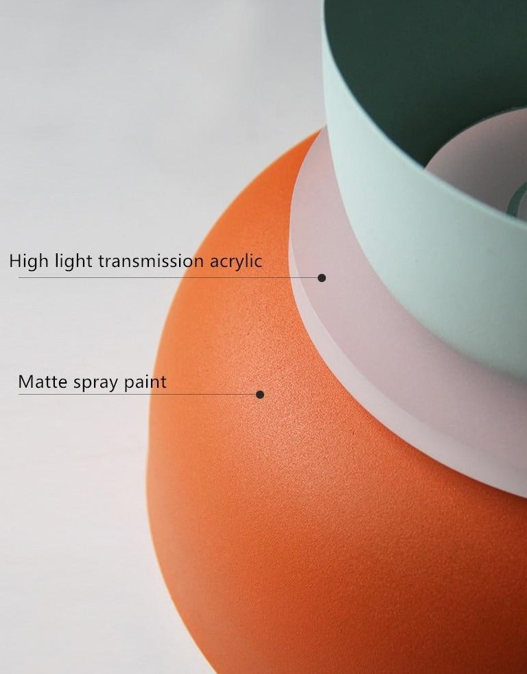 Lumora – Saturn Halo LED-pendellampe med akrylskive, farverig