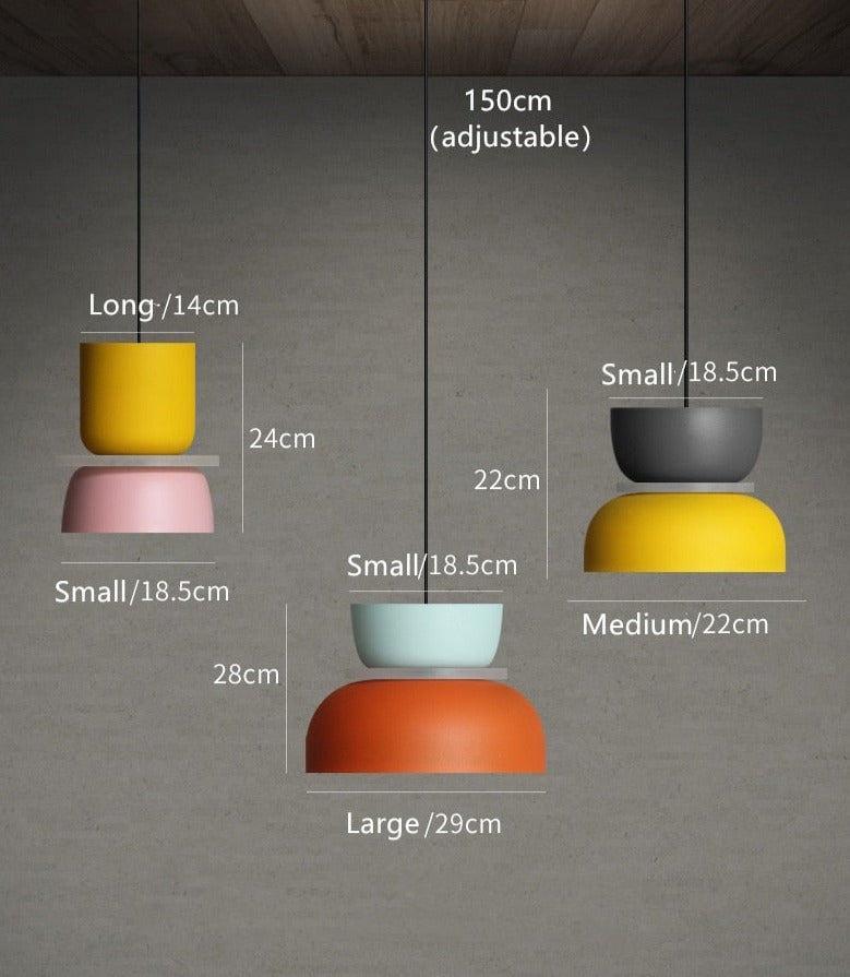 Lumora – Saturn Halo LED-pendellampe med akrylskive, farverig
