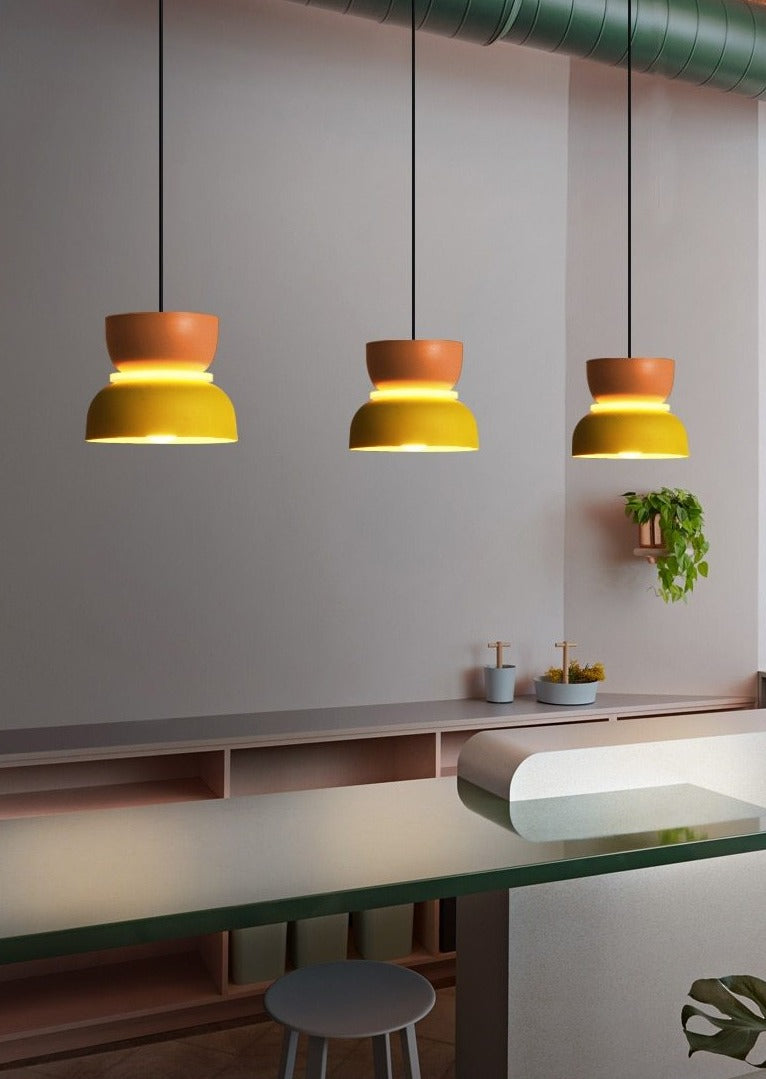 Lumora – Saturn Halo LED-pendellampe med akrylskive, farverig