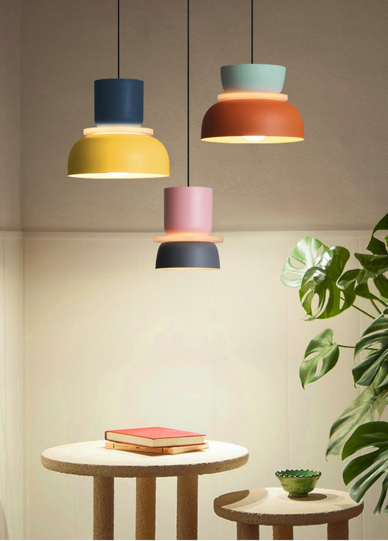 Lumora – Saturn Halo LED-pendellampe med akrylskive, farverig