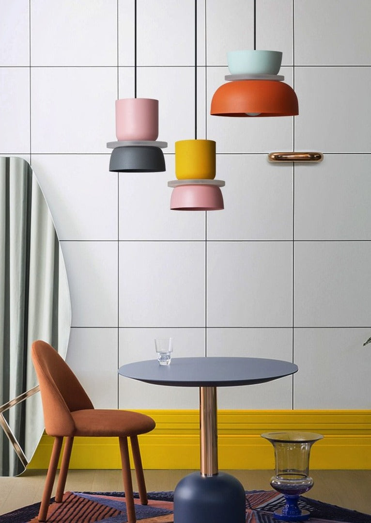 Lumora – Saturn Halo LED-pendellampe med akrylskive, farverig