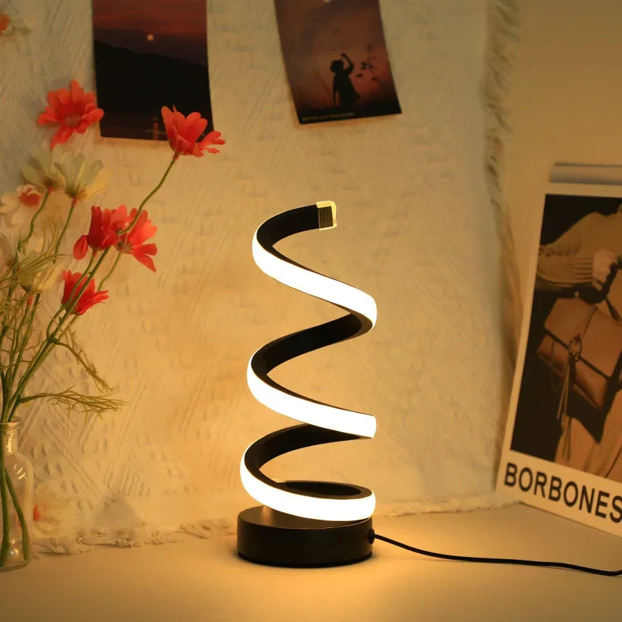 FlexiGlow Moderne S-förmige Schreibtischlampe - Stilvolle Beleuchtung für das Büro