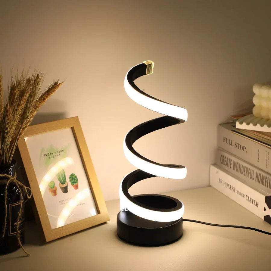 FlexiGlow Moderne S-förmige Schreibtischlampe - Stilvolle Beleuchtung für das Büro