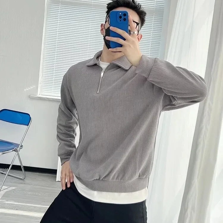 Sweatshirt mit halbem Reißverschluss für Männer - Jacques