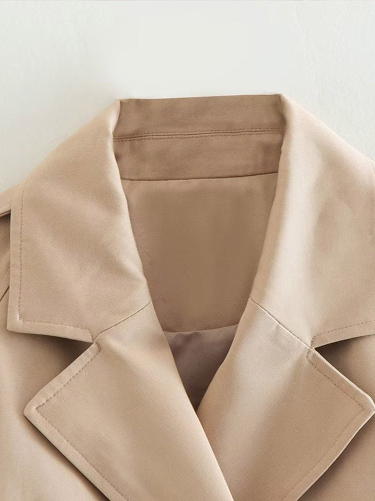 Nathalie | Trenchcoat beige geschnitten