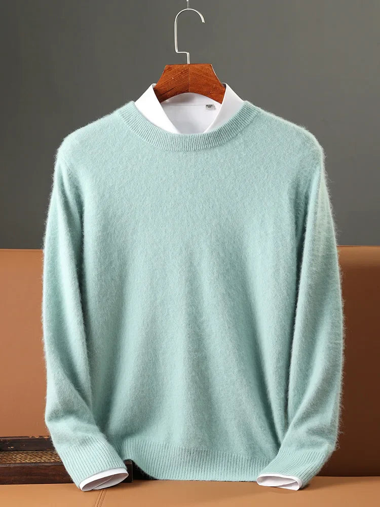Maglione uomo in visone lavorato a maglia – Elegante durante la stagione fresca